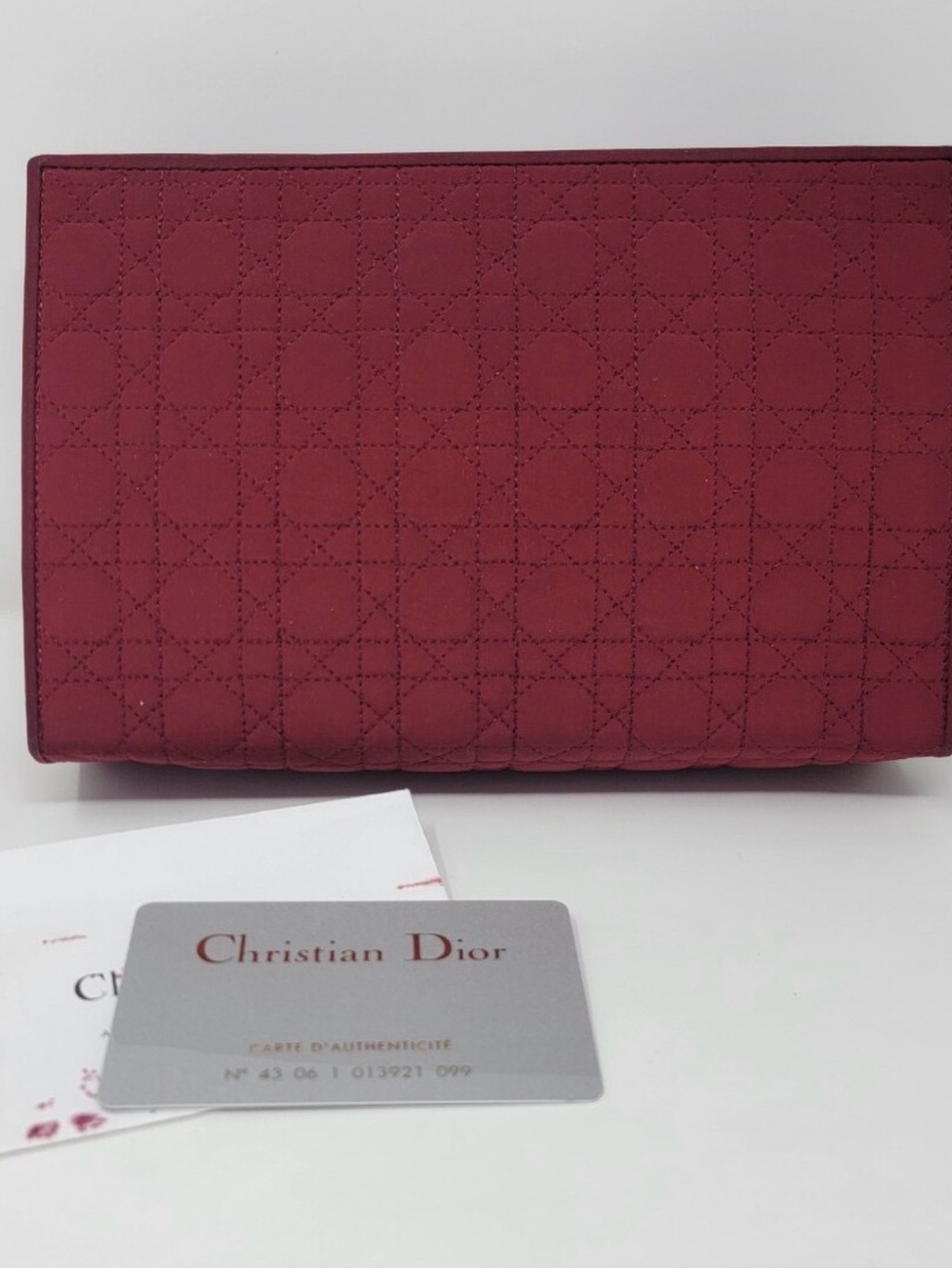 CHRISTIAN DIOR CANNAGE POUCH W/ CERTIFICATION OF AUTHENTICITY VINTAGE